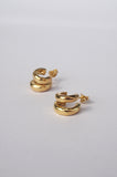 Double Roly Poly Hoops - Gold