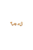 Mini Vine Hoops - Gold