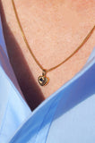 Sweetheart Necklace w/ Sapphire - Gold