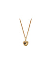 Sweetheart Necklace w/ Sapphire - Gold