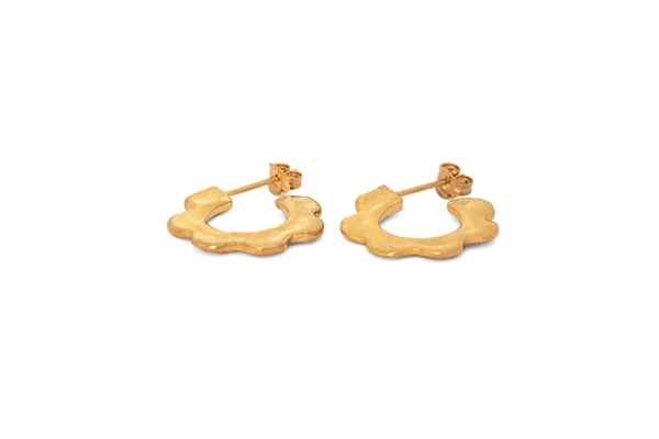 Fleur Hoops - Gold