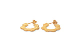 Fleur Hoops - Gold