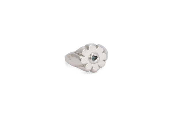 Large Fleur Signet Sapphire