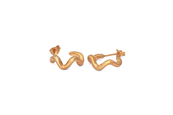 Medium Vine Hoops - Gold