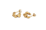 Mini Twirl Hoops - Gold
