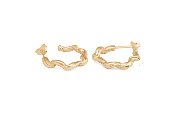 Ribbon Hoops - Gold