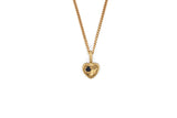 Sweetheart Necklace w/ Sapphire - Gold