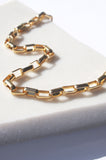 Box Link Necklace - Gold