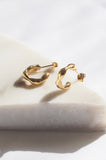 Mini Curve Hoops - Gold