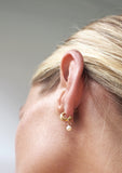 Mini Double Hoop w/ Pearls - Gold