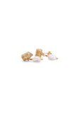 Mini Spirals With Pearls - Gold