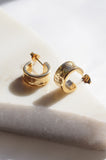 Mini Squashed Hoops - Gold