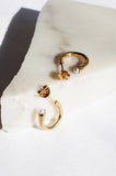 Mini Sunken Hoops - Gold