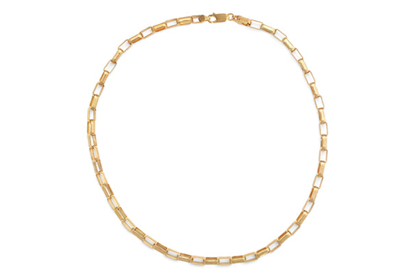 Box Link Necklace - Gold