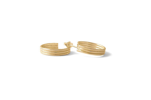 Line Hoops - Gold