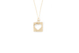 Love Letter Charm Necklace - Gold
