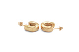 Mini Chunk Hoops - Gold