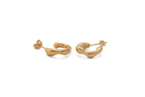 Mini Curve Hoops - Gold
