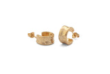 Mini Squashed Hoops - Gold