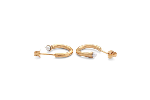 Mini Sunken Hoops - Gold