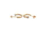 Mini Sunken Hoops - Gold