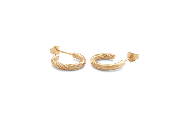Mini Twist Hoops - Gold