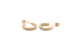 Mini Twist Hoops - Gold
