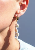 Splash Hoops w/ XL Pearls - Gold