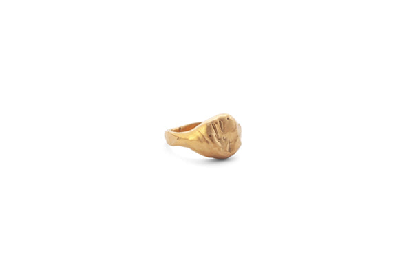 Squashed Signet - Gold