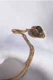 Stamped Heart Necklace - Gold