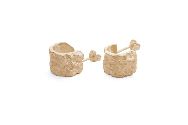Crinkle Hoops - Gold
