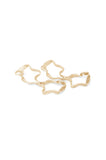 Double Ribbon Earrings - Gold