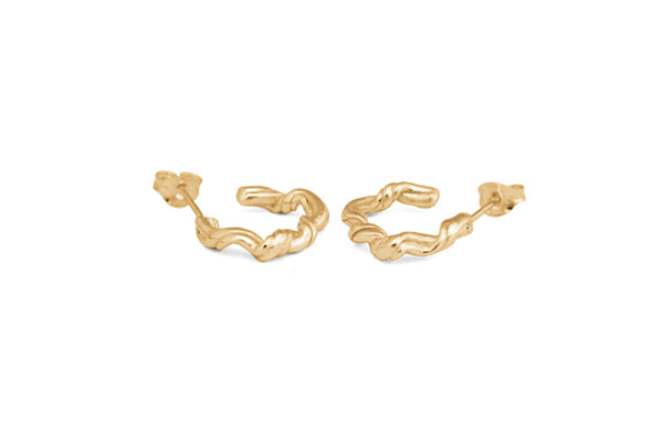 Mini Ribbon Hoops - Gold