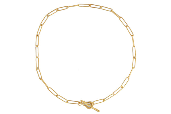 Ribbon Necklace - Gold