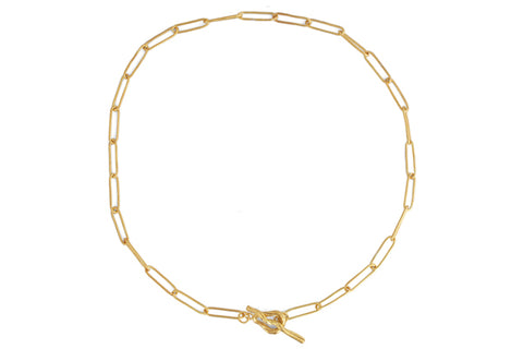 Ribbon Necklace - Gold