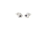 Sweetheart Studs w/ Sapphires