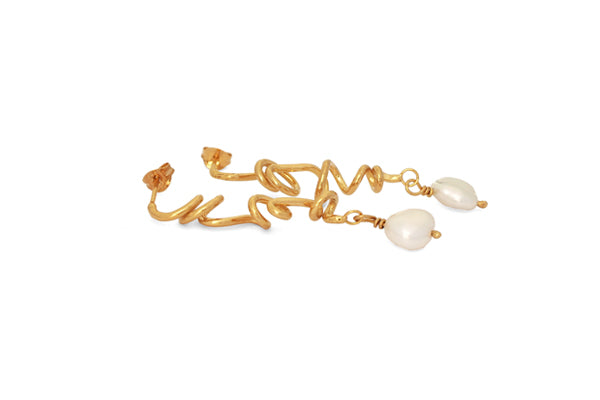 Small Wisteria Earrings - Gold