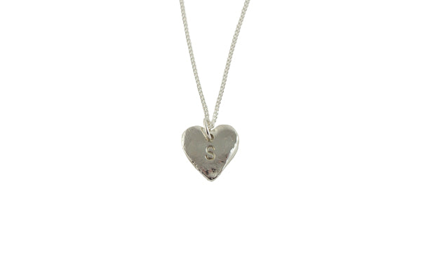 Stamped Heart Necklace