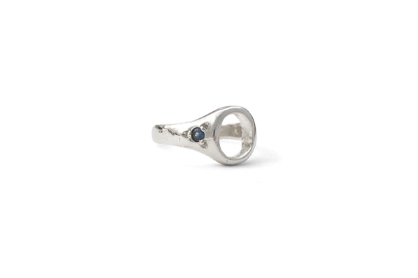 Hollow Signet with Sapphire