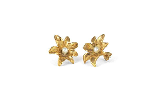 Lily Studs - Gold