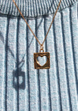 Love Letter Charm Necklace - Gold