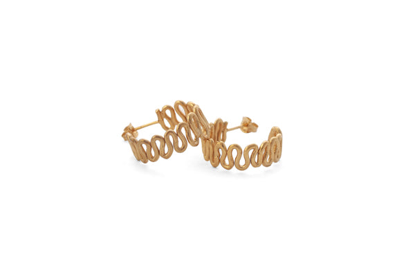 Wave Hoops - Gold